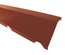 Faitière crantée sur mur pour bac acier 1045 -  L  2100mm - Coloris - Rouge 8012, Hauteur - 170 mm, Largeur - 160 mm, Longueur - 2100mm