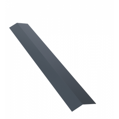Bris de gouttière 1 m pour plaque nervurée acier laqué - Coloris - Gris anthracite RAL 7016, Longueur - 1 m