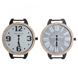 Horloge de table DKD Home Decor De poignet Noir Métal Verre (2 pcs) (65 x 7 x 74 cm)