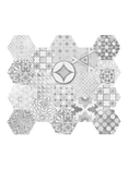 HEXATILE CEMENT - GARDEN GREY - Carrelage 17,5x20 cm patchwork hexagonal aspect ciment gris Taille 17.5 x 20 cm
