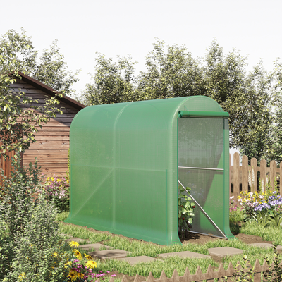 Serre de jardin à tomates acier PE haute densité vert