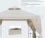 Tonnelle barnum style colonial double toit toiles latérales amovibles