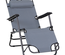 Chaise longue transat 2 en 1 pliant textilène gris clair