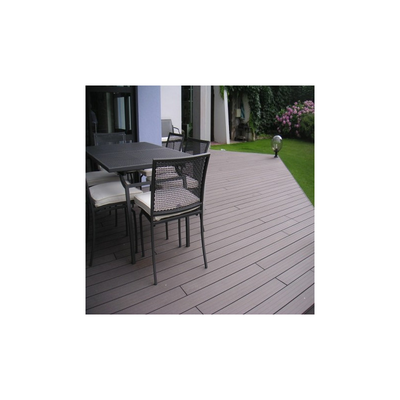 PACK 10 m² lame de terrasse composite Qualita + ACCESSOIRES (3 coloris) 3600MM - Coloris - Gris carbone, Epaisseur - 25mm, Largeur - 14 cm, Longueur - 360 cm, Surface couverte en m² - 10