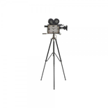 Montre DKD Home Decor Caméra de cinéma Verre Fer Bois MDF (71 x 71 x 158 cm)