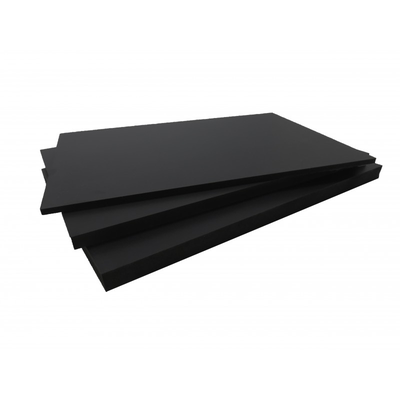 Panneau fibre composite plat et lisse (2 coloris) - Coloris - Noir, Epaisseur - 10 mm, Largeur - 60 cm, Longueur - 80 cm, Surface couverte en m² - 0.48