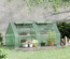 Mini serre de jardin serre à tomates double bâche acier PE PVC vert