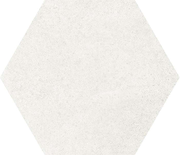 HEXATILE CEMENT - WHITE - Carrelage 17,5x20 cm hexagonal uni aspect ciment blanc Taille 17.5 x 20 cm