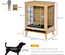 Cage pour chien sur pied style scandinave porte plateau déjection