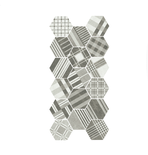 HEXATILE CEMENT - GEO GREY - Carrelage 17,5x20 cm patchwork hexagonal géométrique gris Taille 17.5 x 20 cm