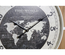 Horloge Murale DKD Home Decor Noir MDF Blanc Fer Mappemonde (60 x 4,5 x 60 cm)