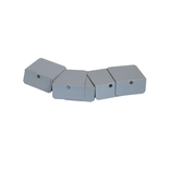 Arrêts aluminium pour profil de bordure toiture polycarbonate (x5) - Coloris - Aluminium, Epaisseur - 16 mm