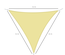 Voile d'ombrage triangulaire 6 x 6 x 6 m polyester coloris sable