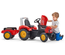FALK - Tracteur a pédales Supercharger rouge avec capot ouvrant et remorque inclus