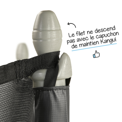 Kangui - Trampoline de jardin 305 cm+ filet de sécurité+ échelle+ bâche+ kit d'ancrage | Normes EU | Montage facile