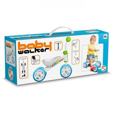 Draisienne Velo  Baby Walker Skids Control - Cadre acier ergonomique - 4 roues PVC - Confortable et sécurisé - Vert