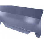 Faitière crantée contre mur pour bac acier 1045 -  L  2100mm - Coloris - Bleu ardoise 5008, Hauteur - 120 mm, Largeur - 225 mm, Longueur - 2100mm