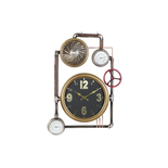 Horloge Murale DKD Home Decor Vannes Verre Doré Fer (50,5 x 12 x 73 cm)